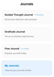 mental health app journal